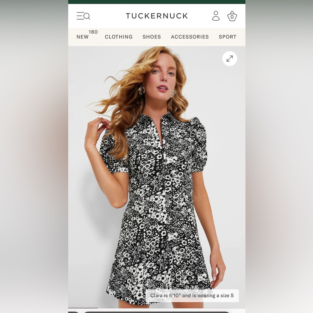 Black Floral Front Zip Chrysanthemum Mini Dress